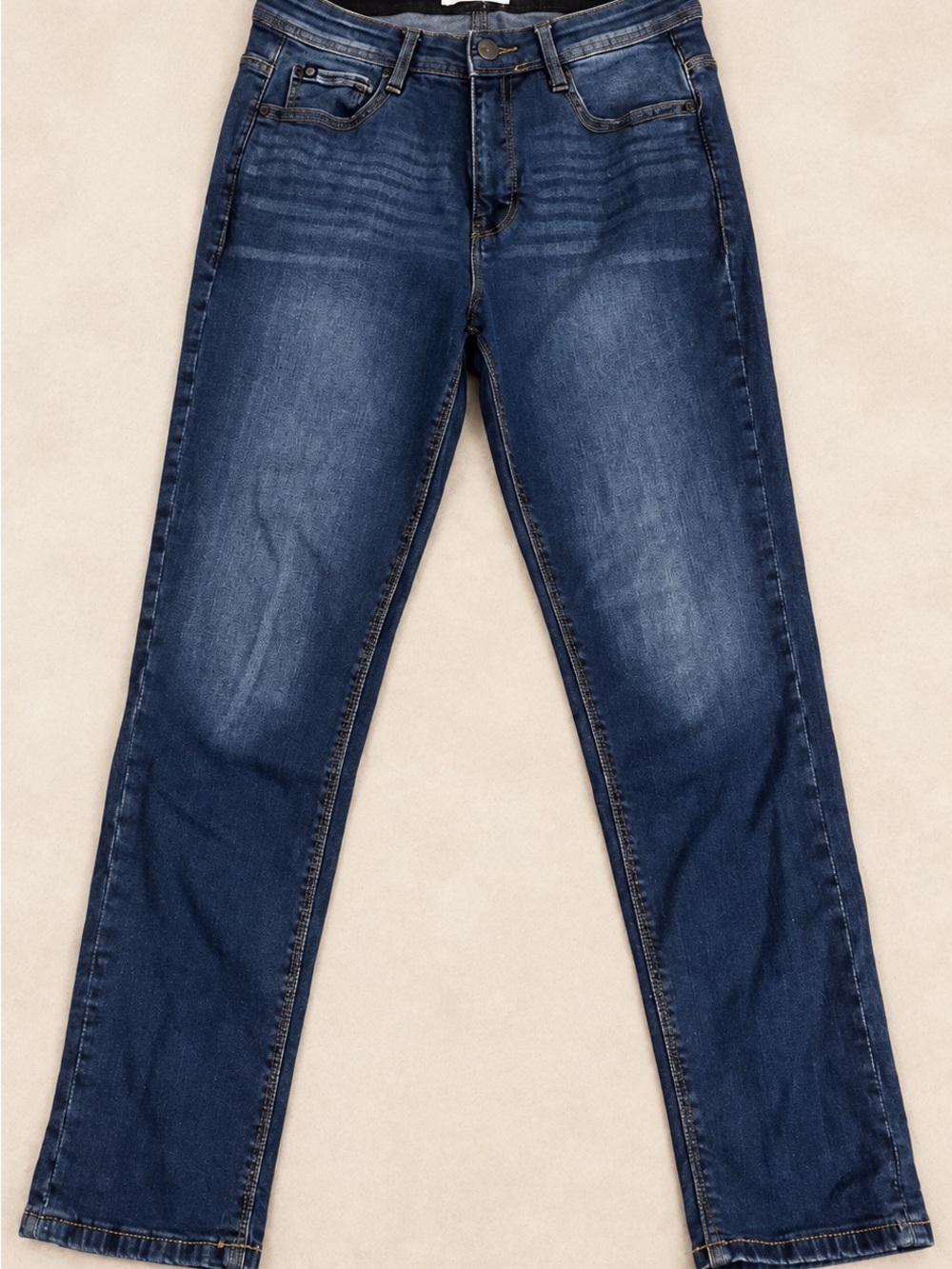 Women's Boot Cut Jeans in Dark Blue Denim